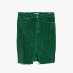 Madewell Corduroy Pegged Pencil Skirt 27 Green